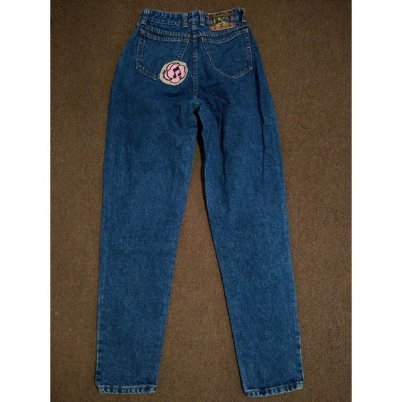 Y2K 90s Small Vintage high waist Pepe BETTY Tapered Mom Jeans SZ 5 / 6 dark wash - Picture 8 of 12